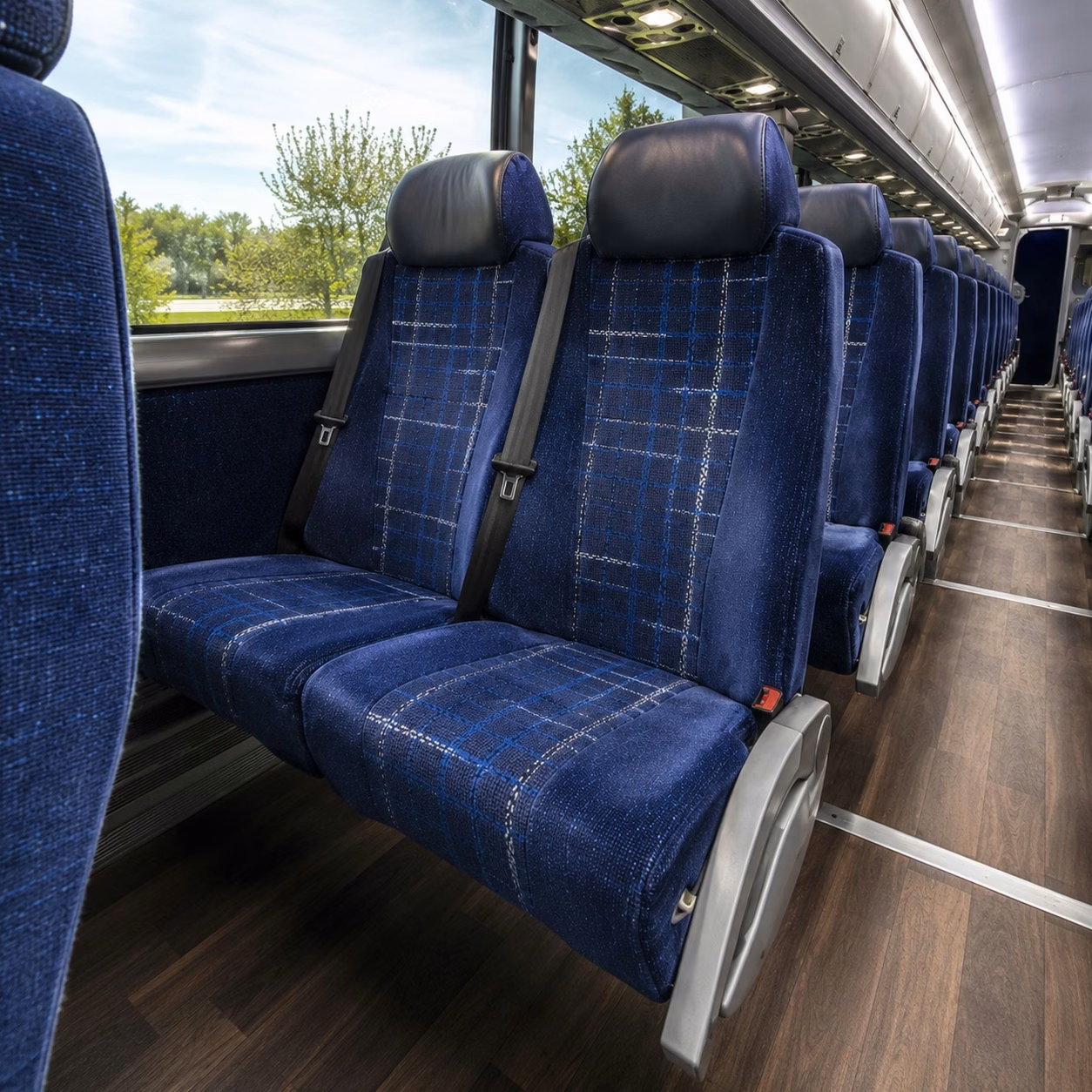 bellingham charter bus rental interior